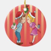 Mistletoe Kerstmis Keramisch Ornament (Achterkant)