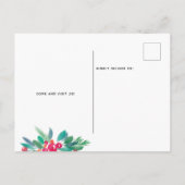 Mistletoe Kerstmis winter bewegende aankondiging (Achterkant)