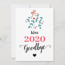 Mistletoe Kiss Vaarwel tot 2020 Do-over Funny Red