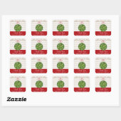Mistletoe Kissing Ball Dank u Vierkante Sticker (Vel)