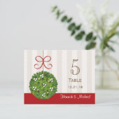 MISTLETOE KISSING BALL MARIAGE NUMÉRO DE TABLE CAR (Debout devant)