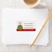 Mistletoe Kissing Ball Retouradres Labels (Insitu)