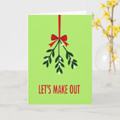 Mistletoe Kus Kaart (Gele Bloem)