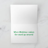 **MISTLETOE** LAAT DE WERELD RONDDRAAIEN KAART (Binnen)