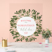 Mistletoe Lijst Script Vrijgezellenfeest Welkom Acryl Bord (Huwelijk)