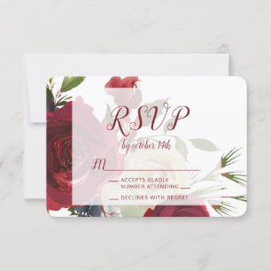 Mistletoe Manor Aquarelle Mariage RSVP Réponse