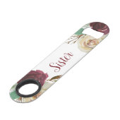 Mistletoe Manor Bloemen Waterverf Trendy Zuster Speed Flessenopener (Voorkant Gekanteld)