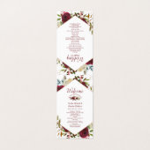 Mistletoe Manor Floral Mariage Cérémonie Programme (Outside Unfolded)