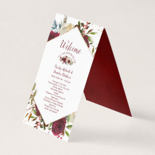 Mistletoe Manor Floral Mariage Cérémonie Programme