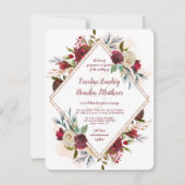 Mistletoe Manor Roos Gouden Dubbele Diamant Bruilo Kaart (Voorkant)