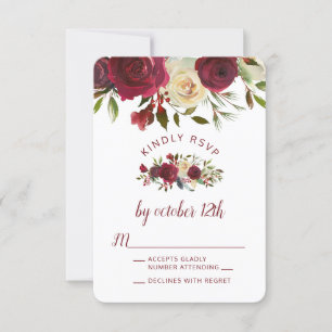 Mistletoe Manor Top Border Bruiloft RSVP Antwoord