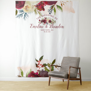 Mistletoe Manor Trouwfotocabine Achtergrond Wandkleed