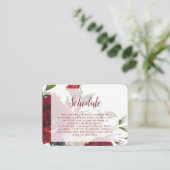 Mistletoe Manor Waterverf Floral bruiloft schema Informatiekaartje (Staand voorkant)