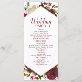 Mistletoe Manor Waterverf Winterhuwelijksceremonie Programma (Achterkant)