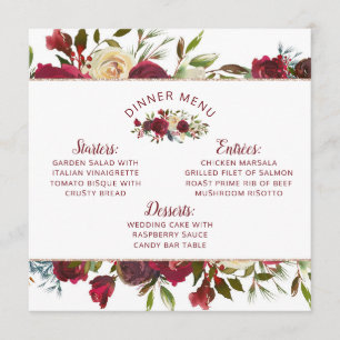 Mistletoe Manor Waterverf Winterplein Diner Menu