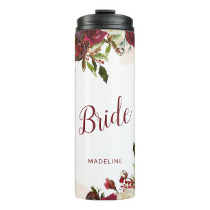 Mistletoe Manor Winter Bloemstuk Persoonlijke Brui Thermosbeker