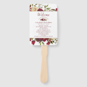 Mistletoe Manor Winter bruiloft ceremonie programm Handwaaier (Voorkant)