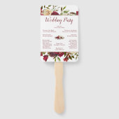 Mistletoe Manor Winter bruiloft ceremonie programm Handwaaier (Achterkant)