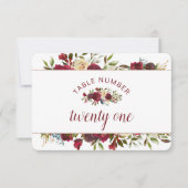 Mistletoe Manor Winter Chique Bruiloft Tafelnummer (Voorkant)