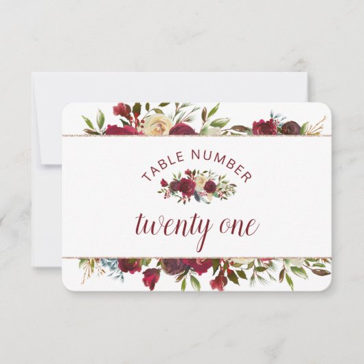 Mistletoe Manor Winter Chique Bruiloft Tafelnummer (Voorkant)