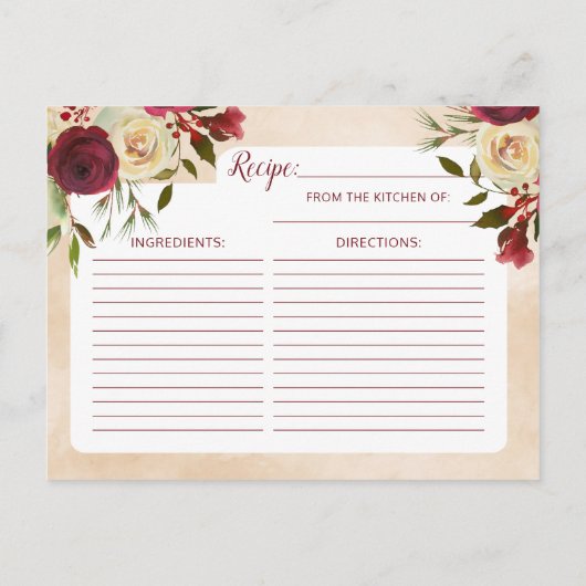 Mistletoe Manor Winterbruid om recept Kaart (Achterkant)