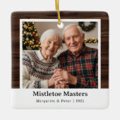Mistletoe Masters – Grootouders Foto Ornament (Voorkant)