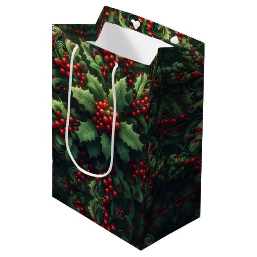 Mistletoe Medium Cadeauzakje (Voorkant Gekanteld)