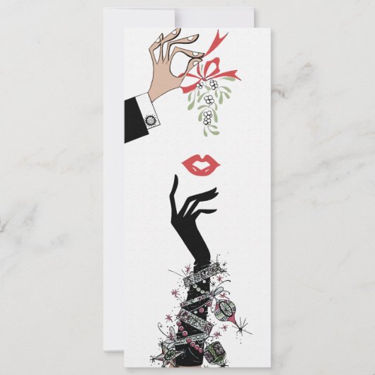 Mistletoe Mischief jaren 50 Illustratie Mode Aankondiging (Voorkant)