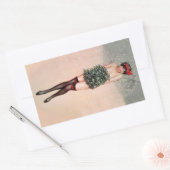 Mistletoe Miss Rechthoekige Sticker (Envelop)