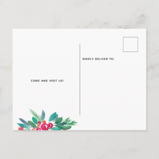 Mistletoe Noël hiver faire-part mobile (Dos)