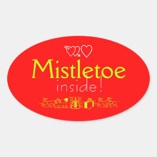 Mistletoe Ovale Sticker
