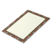 Mistletoe peint festive sur le Bloc-notes rouge gr (Incliné)