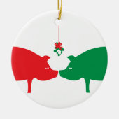 Mistletoe Pigs Ornament (Voorkant)
