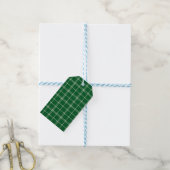 Mistletoe Plaid Cadeaulabel (Met Touw)