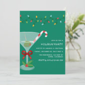 Mistletoe Pop Christmas Holiday Cocktail Party Kaart (Staand voorkant)