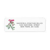 Mistletoe Return Address Etiket (Voorkant)