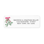 Mistletoe Return Address Etiket (Voorkant)