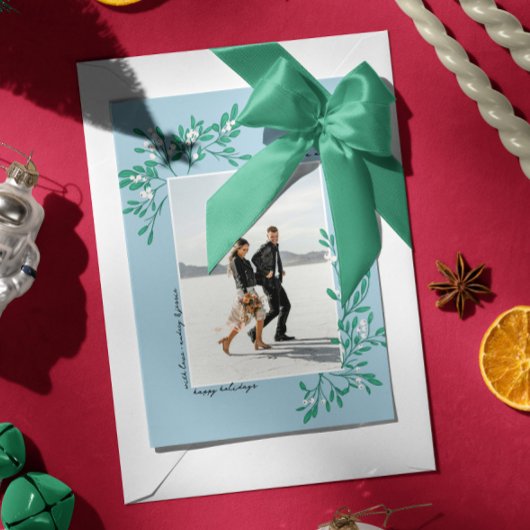 Mistletoe romantique - Carte de vacances photo à p