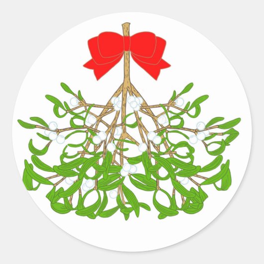 Mistletoe Ronde Sticker (Voorkant)