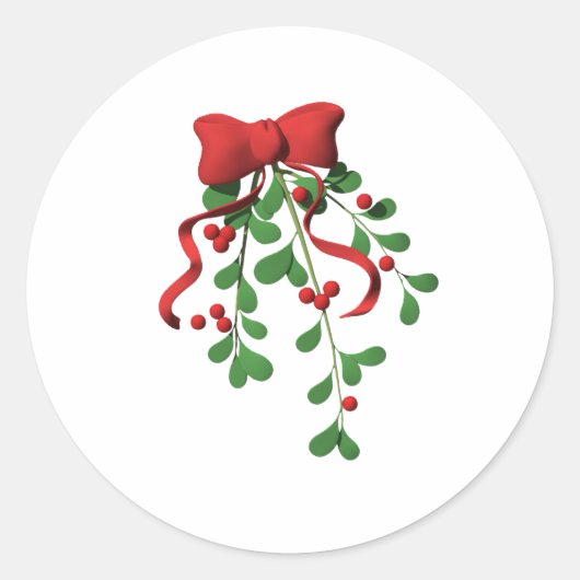 Mistletoe Ronde Sticker (Voorkant)