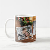 Mistletoe rustieke houten kerst Feestdagen Koffiemok (Links)