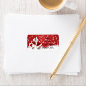 Mistletoe Santa Adresetiketten Etiket (Insitu)