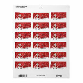 Mistletoe Santa Adresetiketten Etiket (Full Sheet)