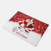 Mistletoe Santa Kerstdoormat Deurmat (Schuin)