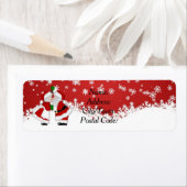 Mistletoe Santa retour adres label (Insitu)