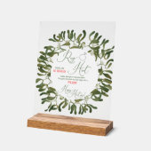 Mistletoe Script Ring Hunt Vrijgezellenfeest Game Acryl Bord (Hoek)