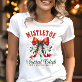 Mistletoe Social Club Coquette Kerstmis Tri-Blend Shirt