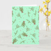 Mistletoe Sweet Kissing Prettige feestdagen Botani Kaart (Gele Bloem)