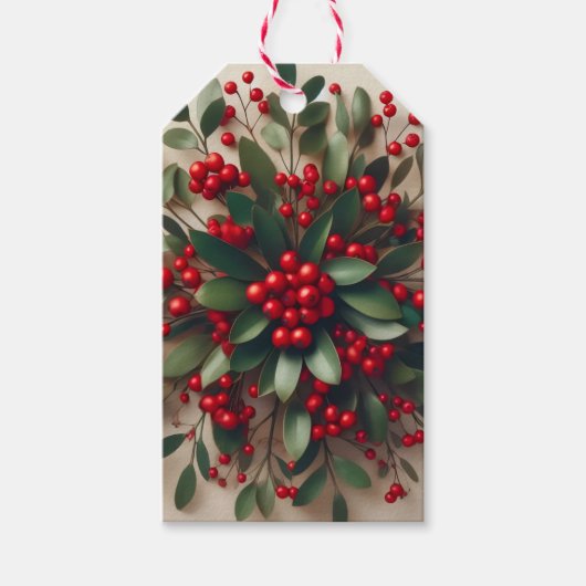 Mistletoe Tag Cadeaulabel (Voorkant)