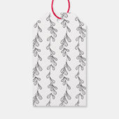 Mistletoe Twig Kraft Paper Merry Kerstry Cadeaulabel (Achterkant)
